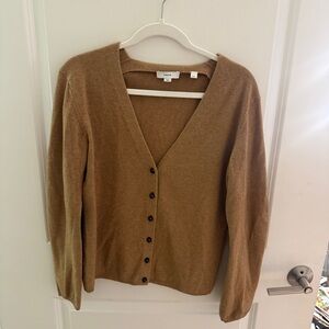 ✨vince wool & cashmere-blend v-neck cardigan  - camel✨